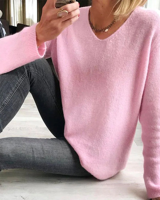Maureen™ | Women's V Neck Long Sleeve Sweater