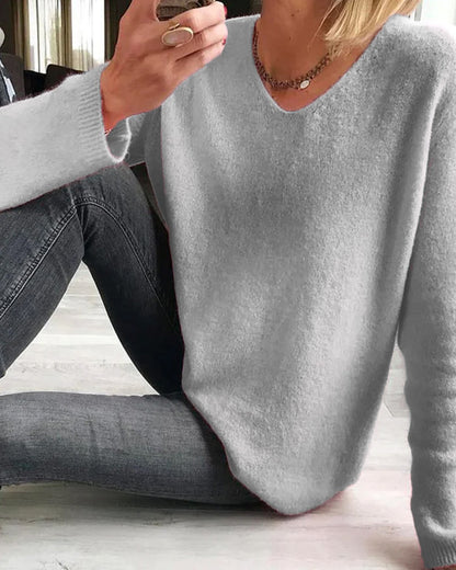 Maureen | Women's V Neck Long Sleeve Sweater