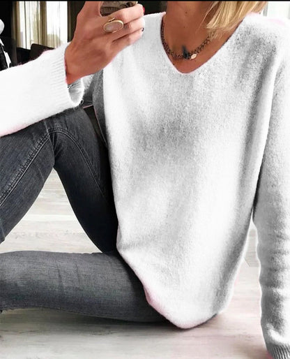 Maureen | Women's V Neck Long Sleeve Sweater