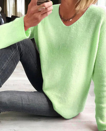 Maureen | Women's V Neck Long Sleeve Sweater
