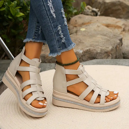 Jade | Comfort Sandals with Rhinestone Decoration