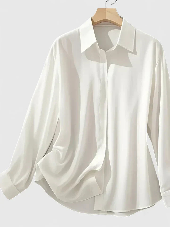 Cleo | Women's Elegant Button Down Shirt with Concealed Placket