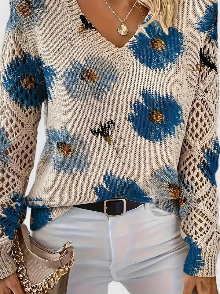 Mist | Elegant Sweater with Floral Pattern