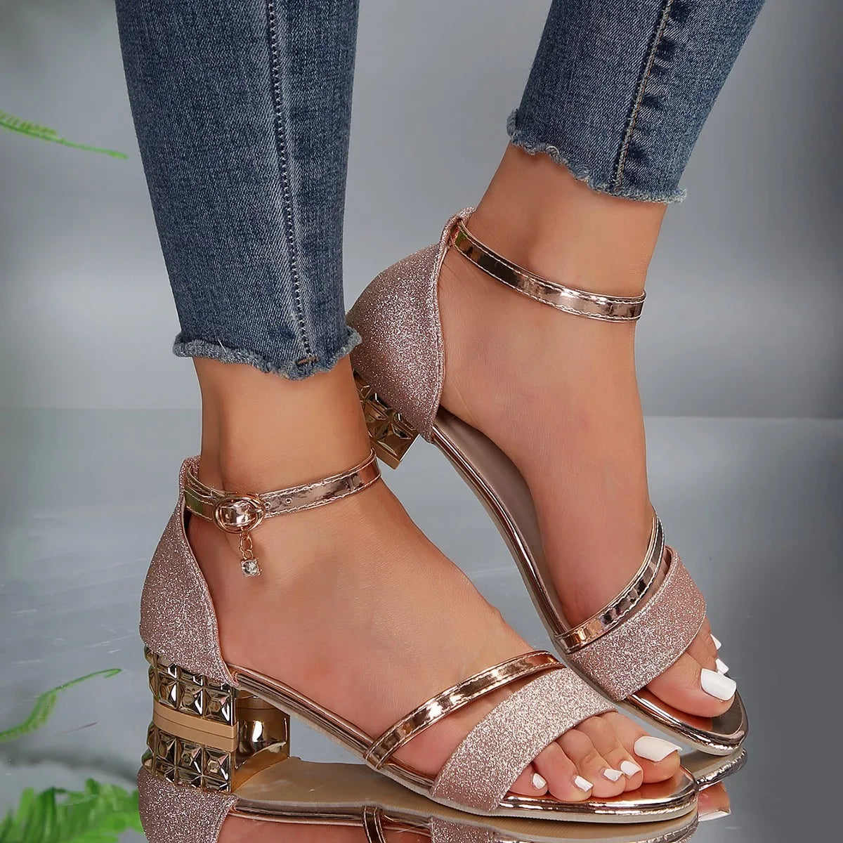 Issy | Women's Ankle Strap Block Heel Sandals