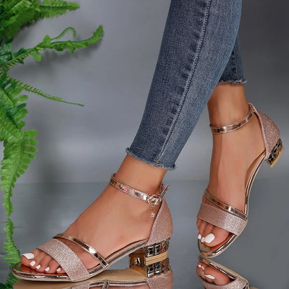 Issy | Women's Ankle Strap Block Heel Sandals