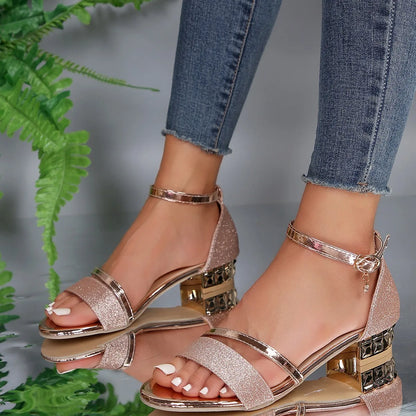 Issy | Women's Ankle Strap Block Heel Sandals