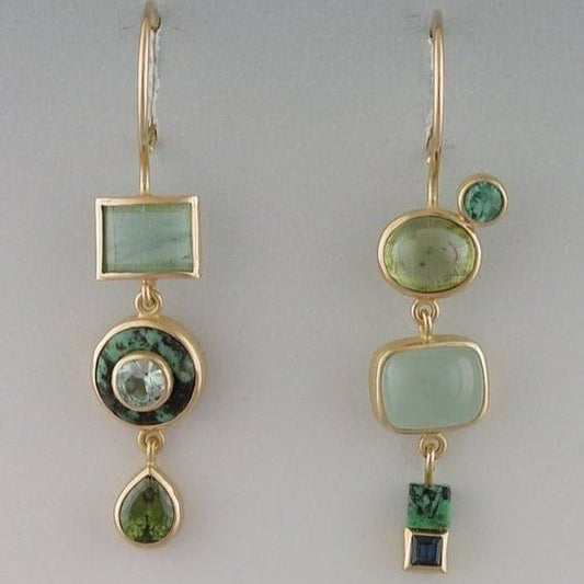 Nicolina2™ | Vintage Green Earrings
