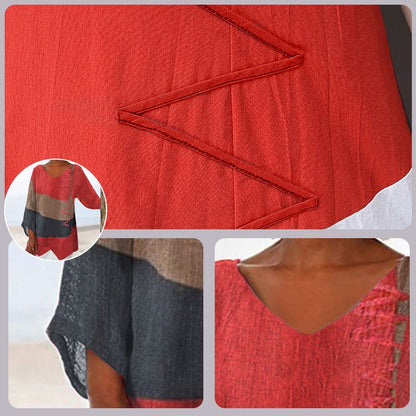 Josiane | Artistic Long Shirt with V-Neck