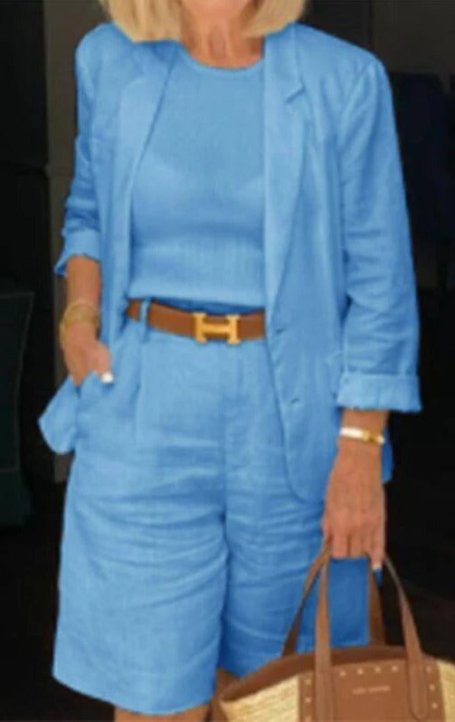Reagan | Women's Bermuda Shorts Suit Set with Blazer