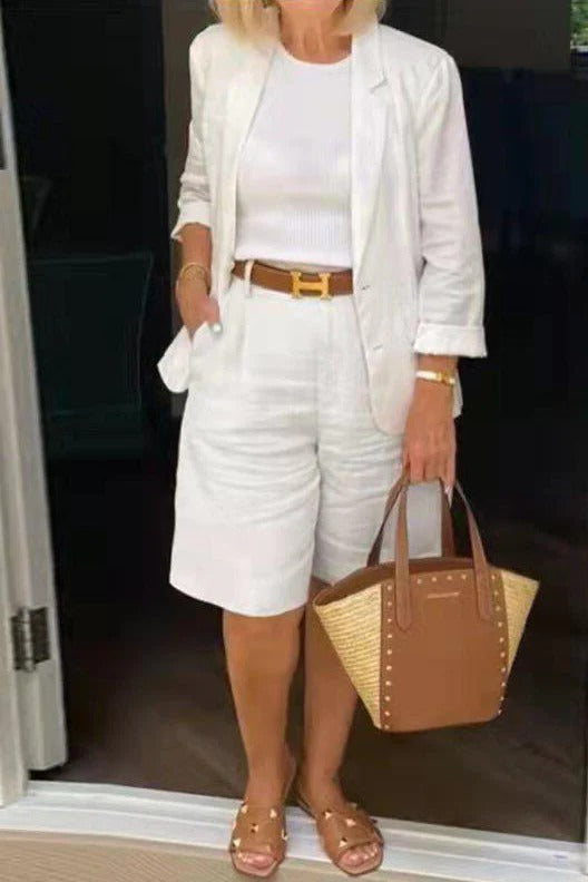 Reagan | Women's Bermuda Shorts Suit Set with Blazer