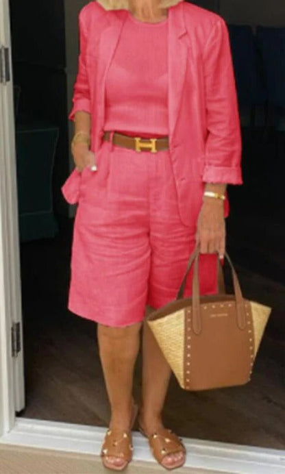 Reagan | Women's Bermuda Shorts Suit Set with Blazer