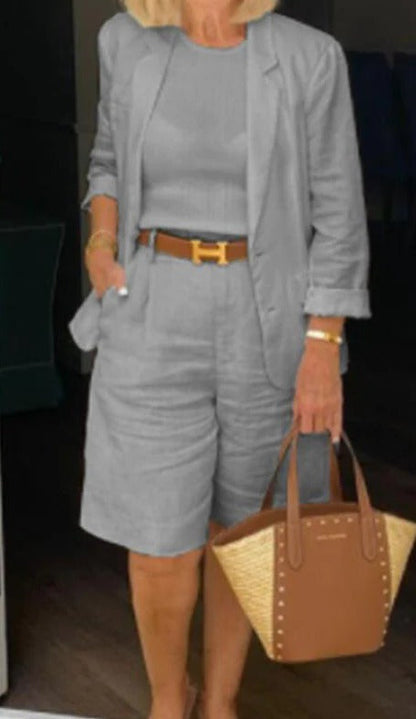 Reagan | Women's Bermuda Shorts Suit Set with Blazer