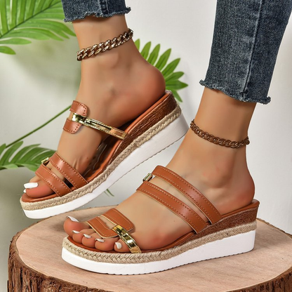 Rosemary | Women's Rhinestone Platform Sandals