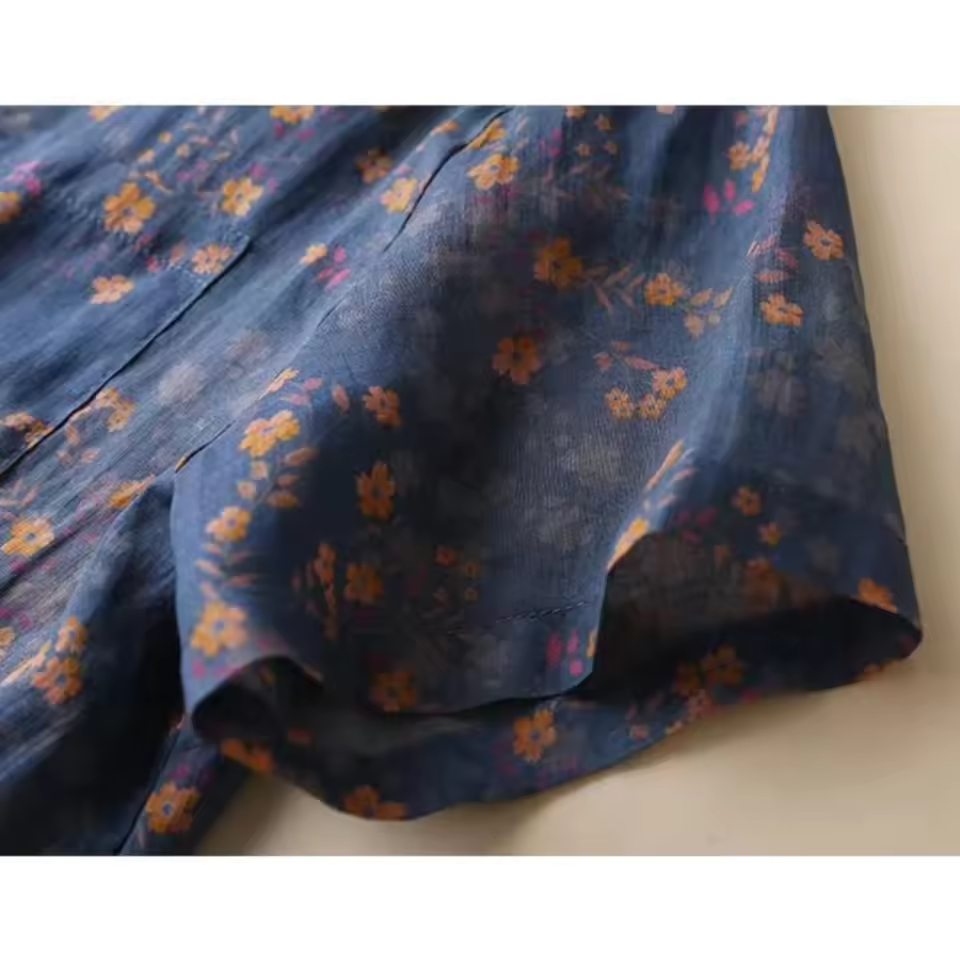 Rita | Floral Half-Placket Shirt