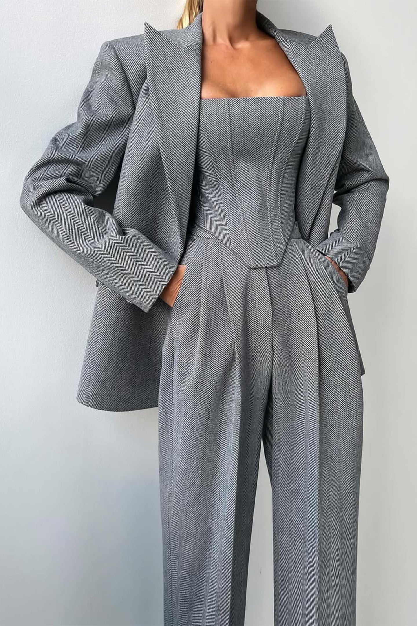 Imogen | Women's Three Piece Herringbone Suit