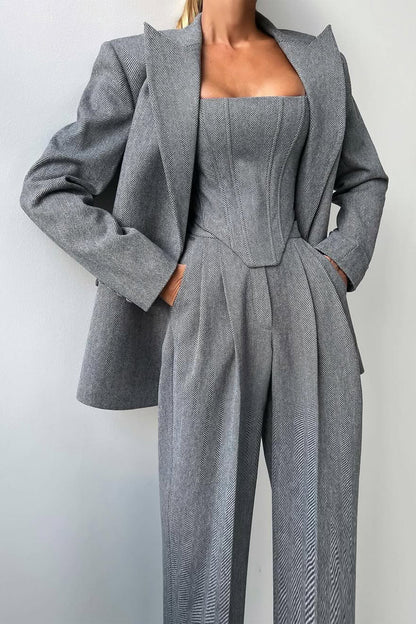 Imogen | Women's Three Piece Herringbone Suit