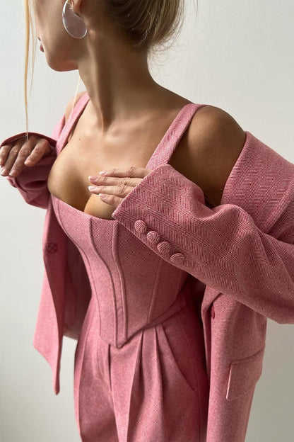 Imogen | Women's Three Piece Herringbone Suit