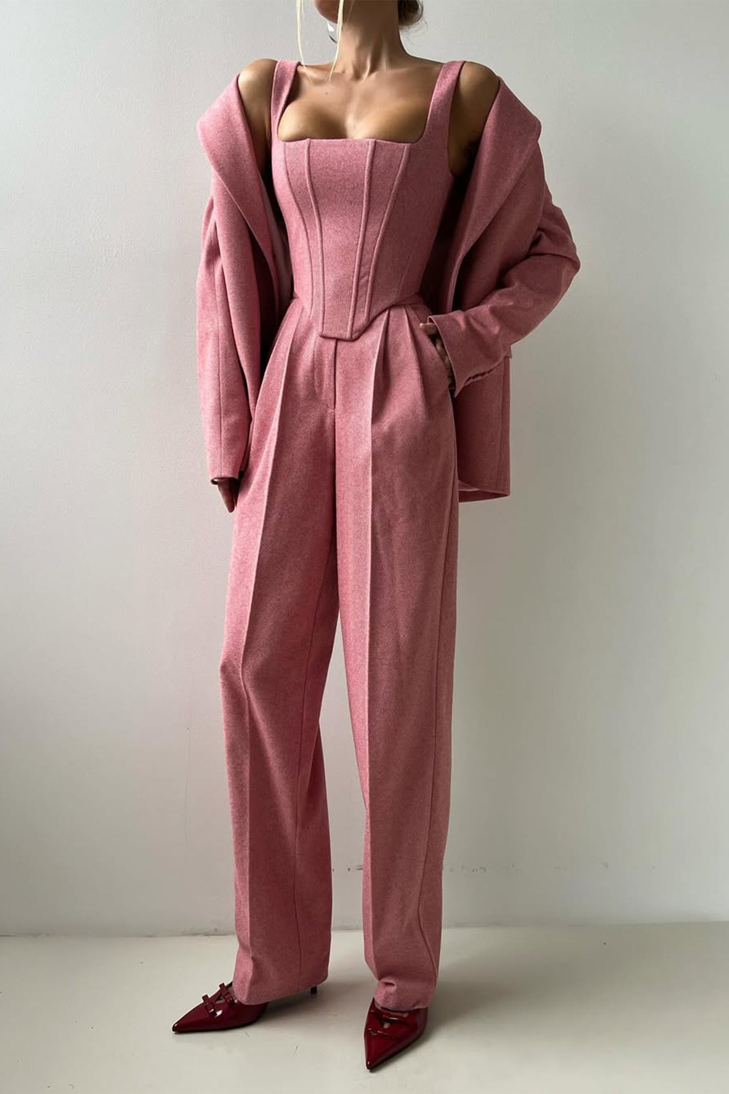 Imogen | Women's Three Piece Herringbone Suit