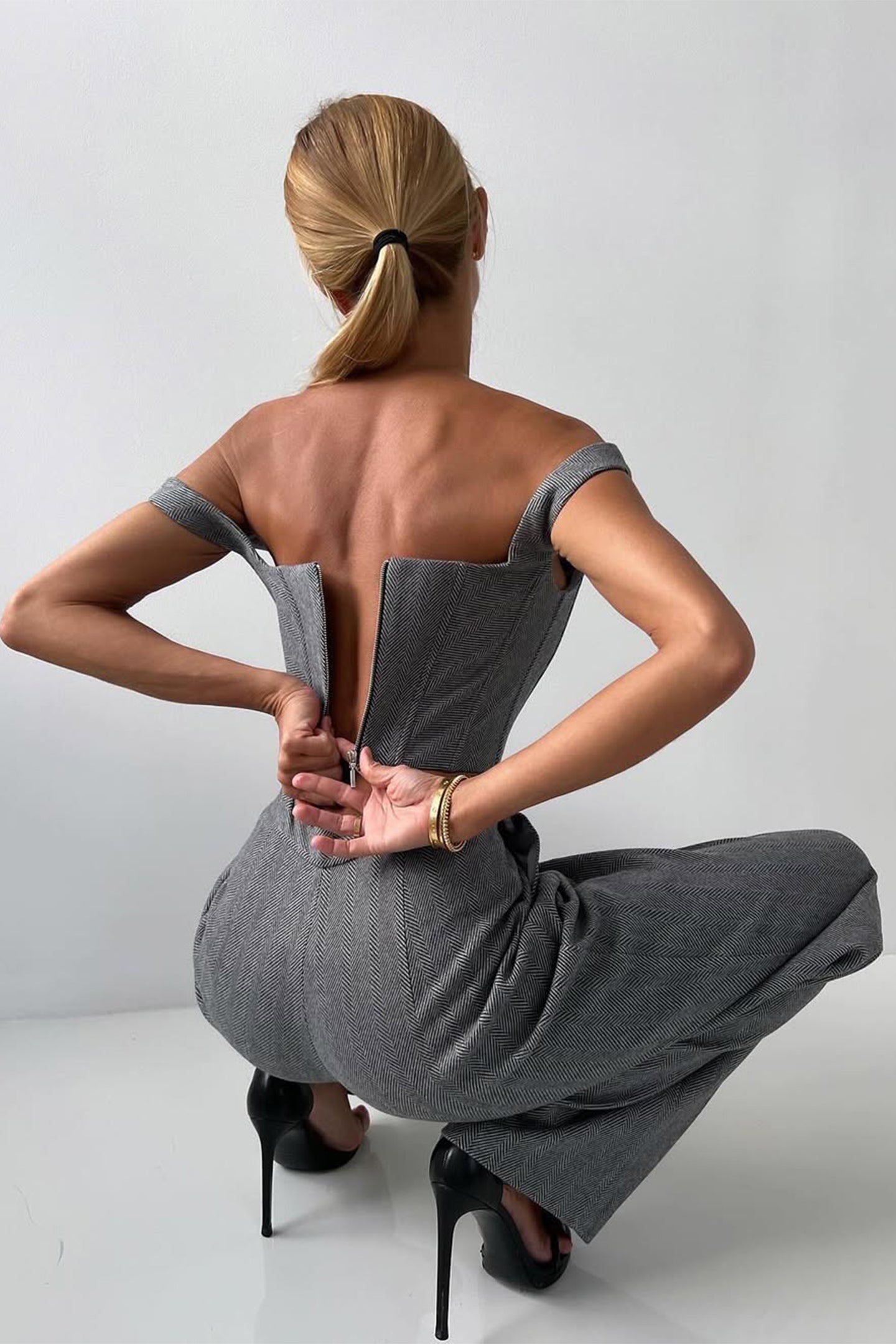 Imogen | Women's Three Piece Herringbone Suit