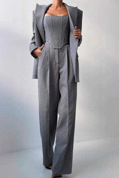 Imogen | Women's Three Piece Herringbone Suit