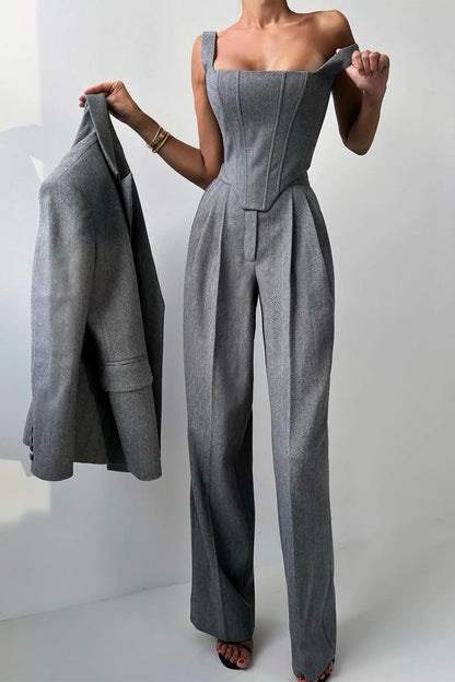 Imogen | Women's Three Piece Herringbone Suit