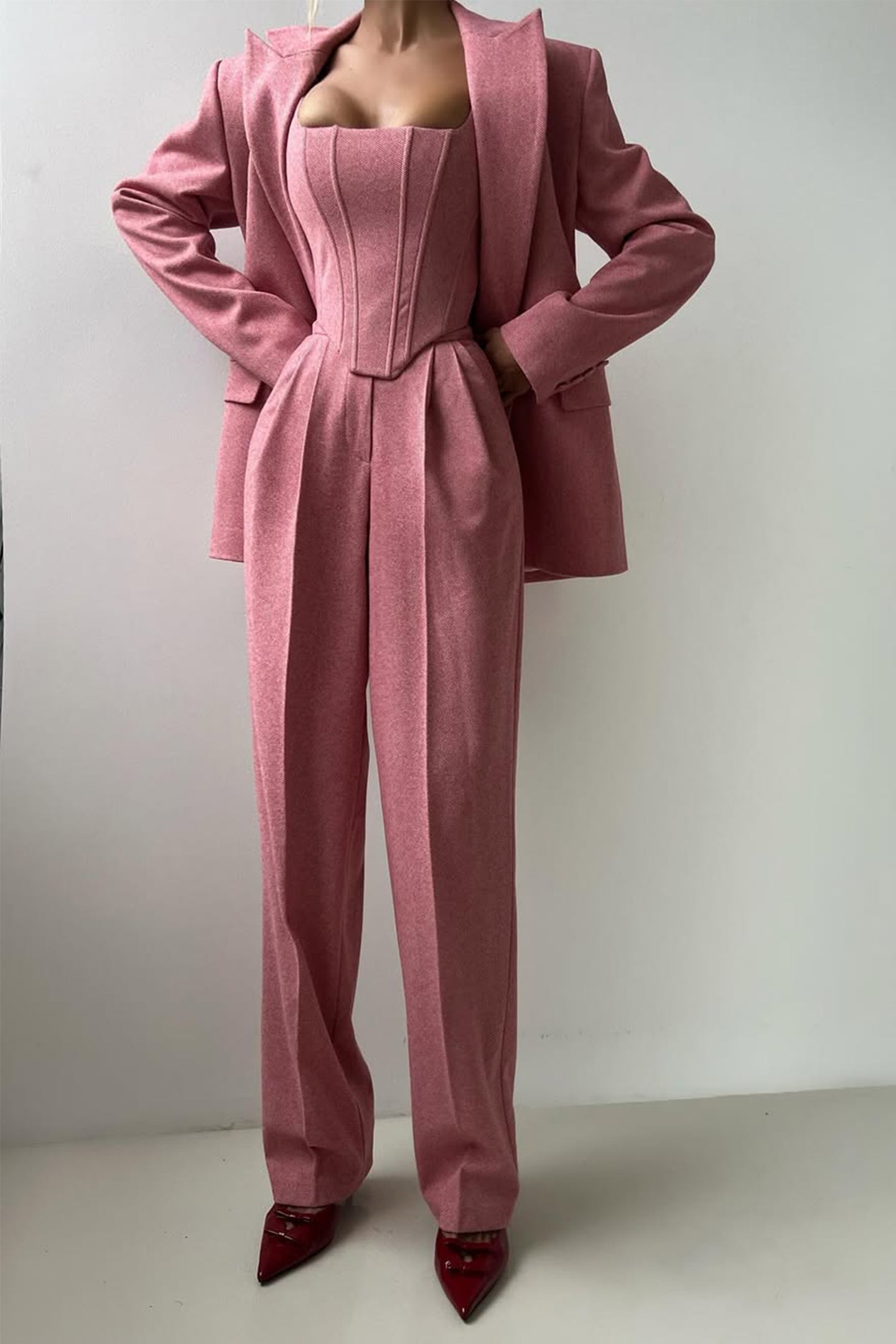 Imogen | Women's Three Piece Herringbone Suit