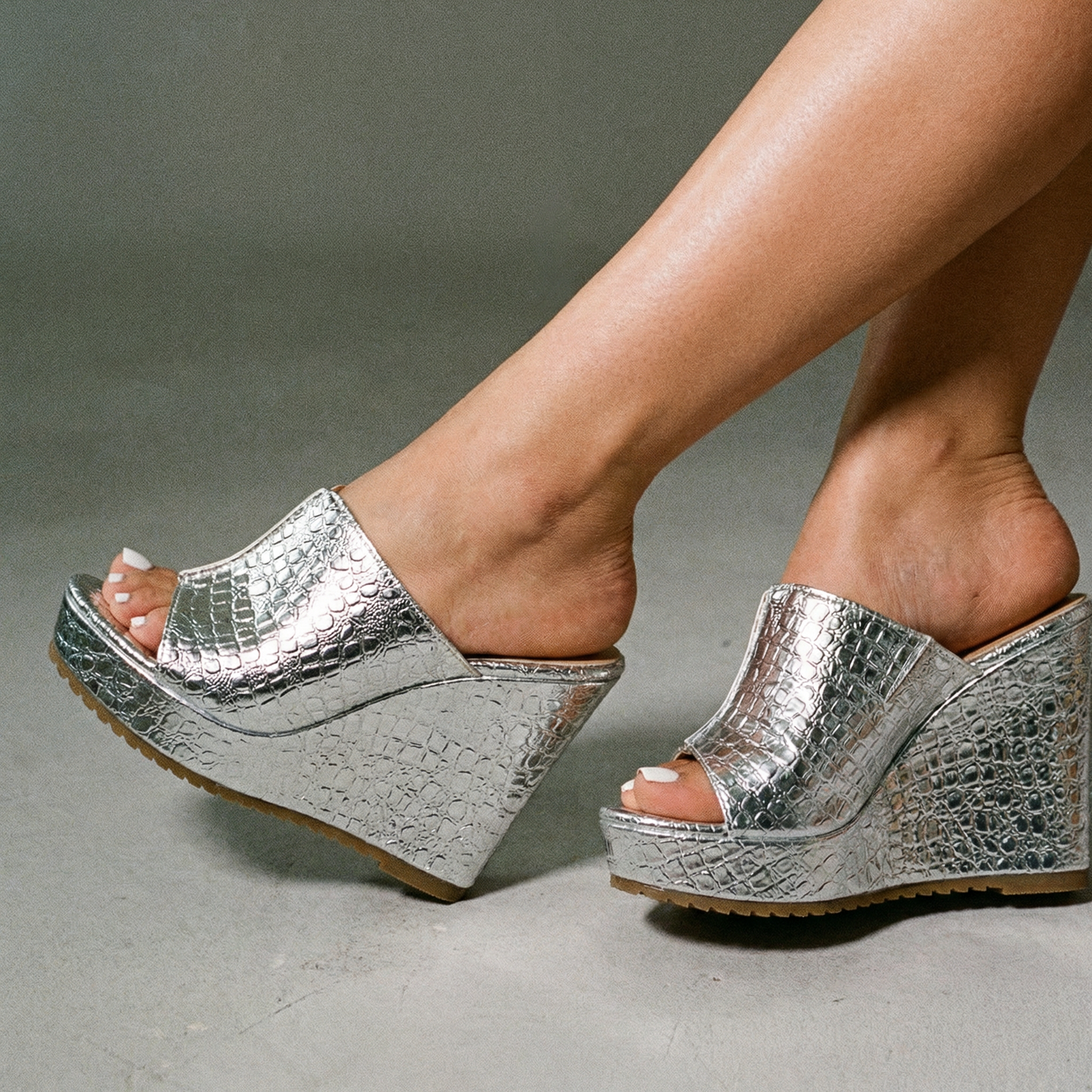 Trinity | Women's Gold Platform Wedge Sandals
