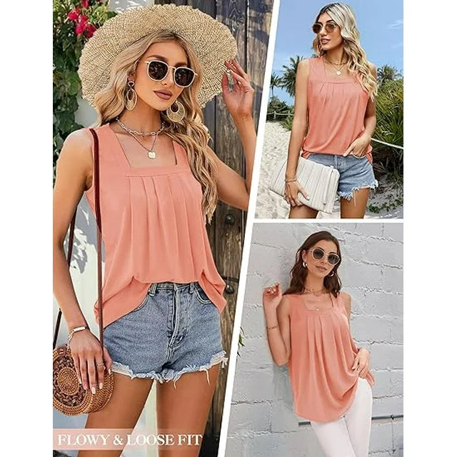 Bianca | Sleeveless Top with Square Neckline
