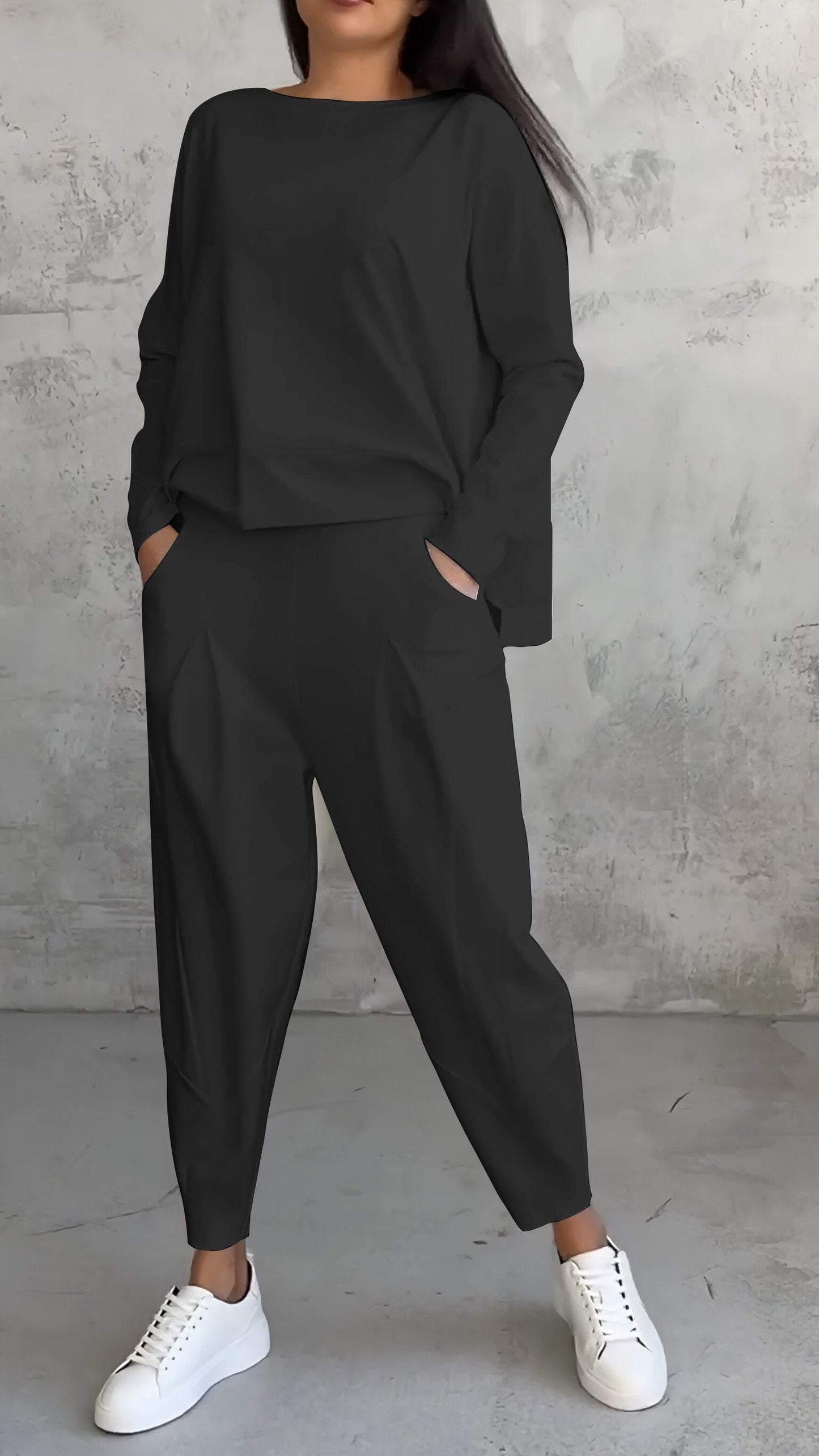 Nora | Women's Lounge Pants & Long Sleeve Top 2 Piece Set