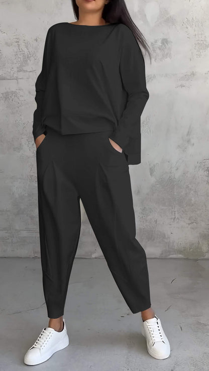 Nora | Women's Lounge Pants & Long Sleeve Top 2 Piece Set