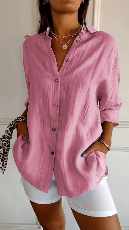 Fiona | Women's Everyday Button-Down Shirt Oversized Long Sleeve