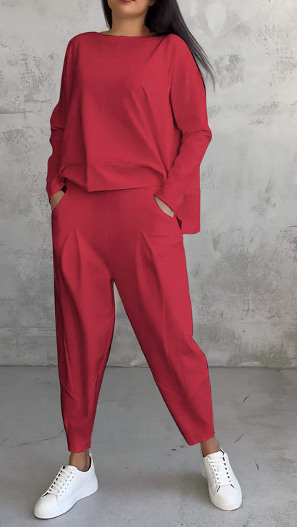 Nora | Women's Lounge Pants & Long Sleeve Top 2 Piece Set