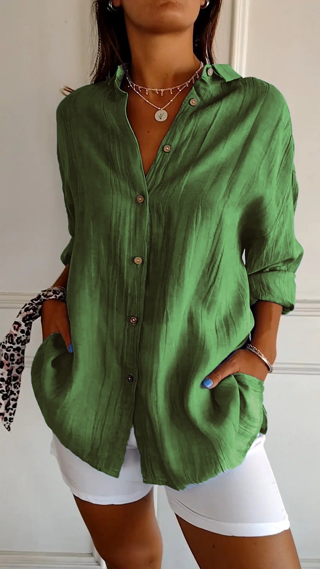 Fiona | Women's Everyday Button-Down Shirt Oversized Long Sleeve