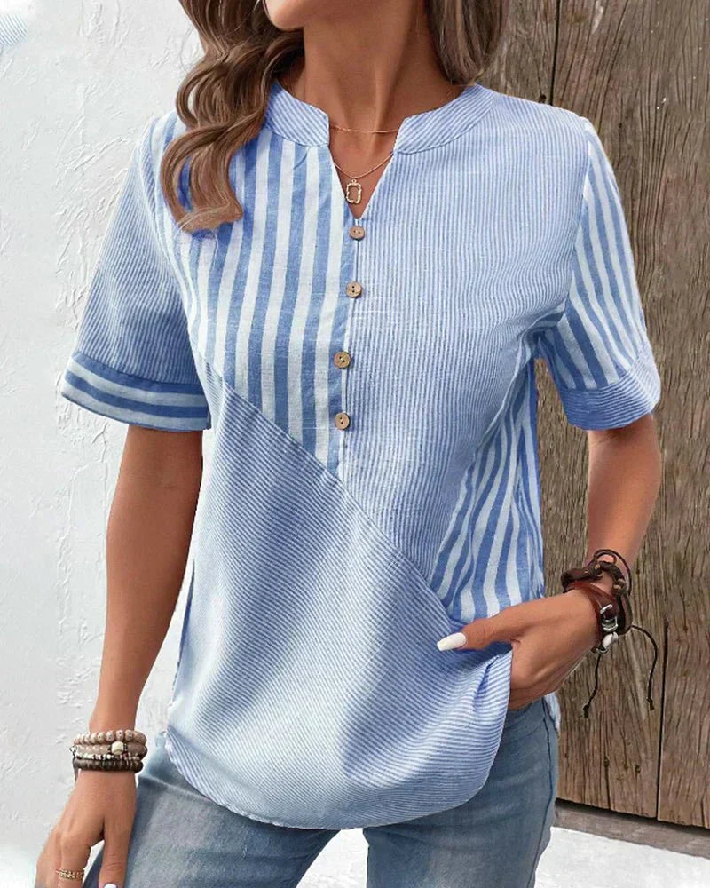 Cass | Soft Striped Blouse