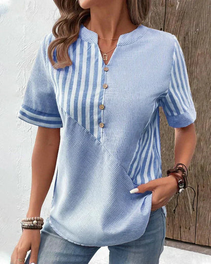 Cass | Soft Striped Blouse