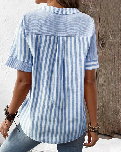 Cass | Soft Striped Blouse