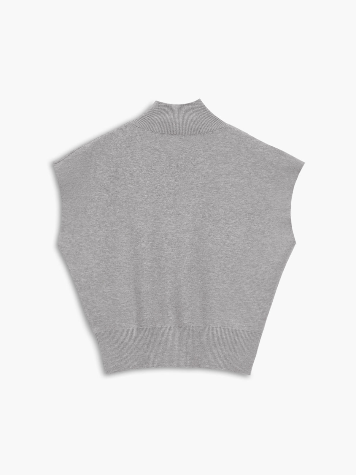 Thessaly | Women's Mock Neck Sleeveless Top Padded Shoulder Vest