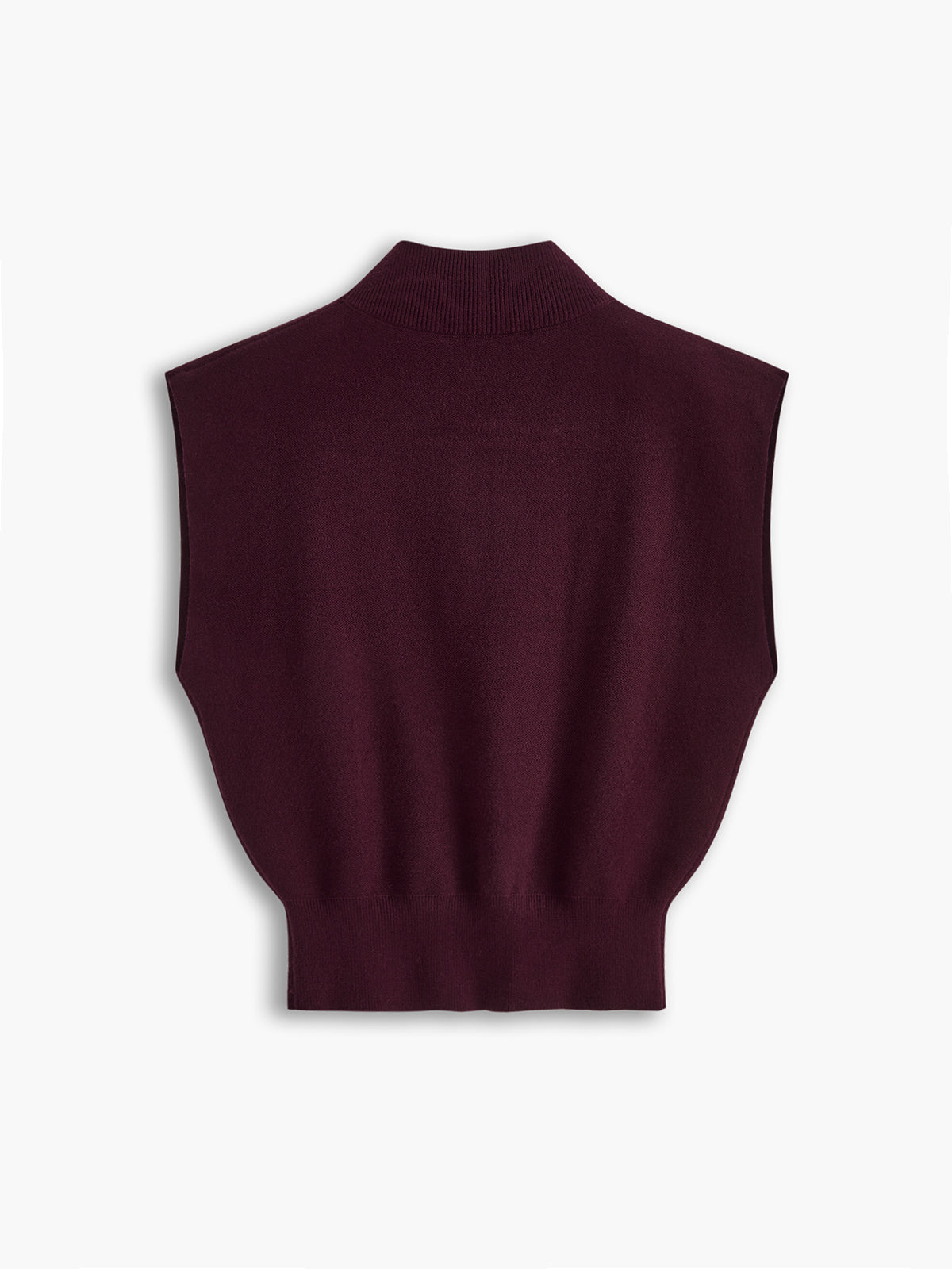 Thessaly | Women's Mock Neck Sleeveless Top Padded Shoulder Vest
