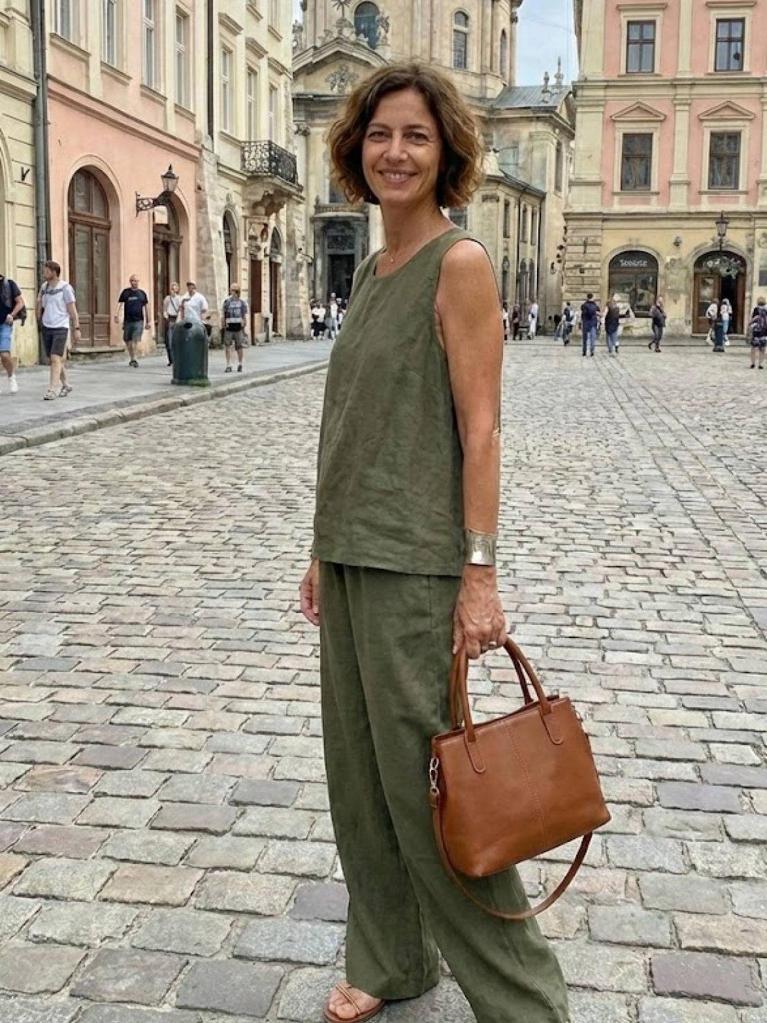 Olivia | Women's Wide-Leg Pants & Sleeveless Tank Top Set