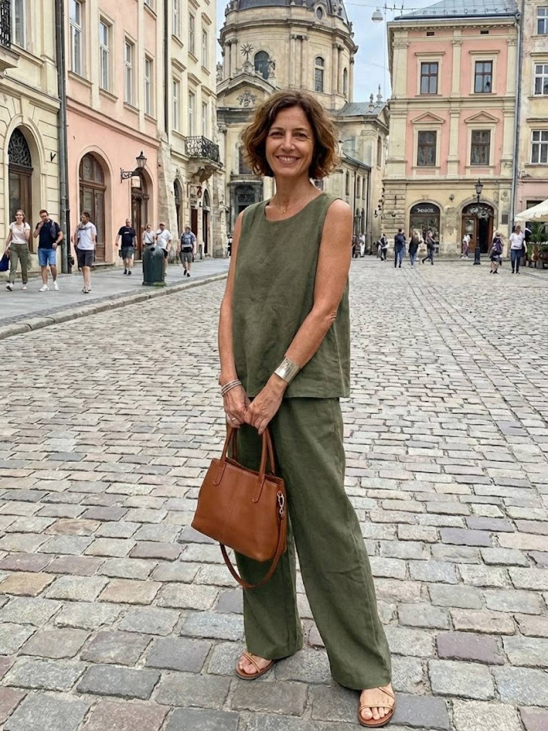 Olivia | Women's Wide-Leg Pants & Sleeveless Tank Top Set