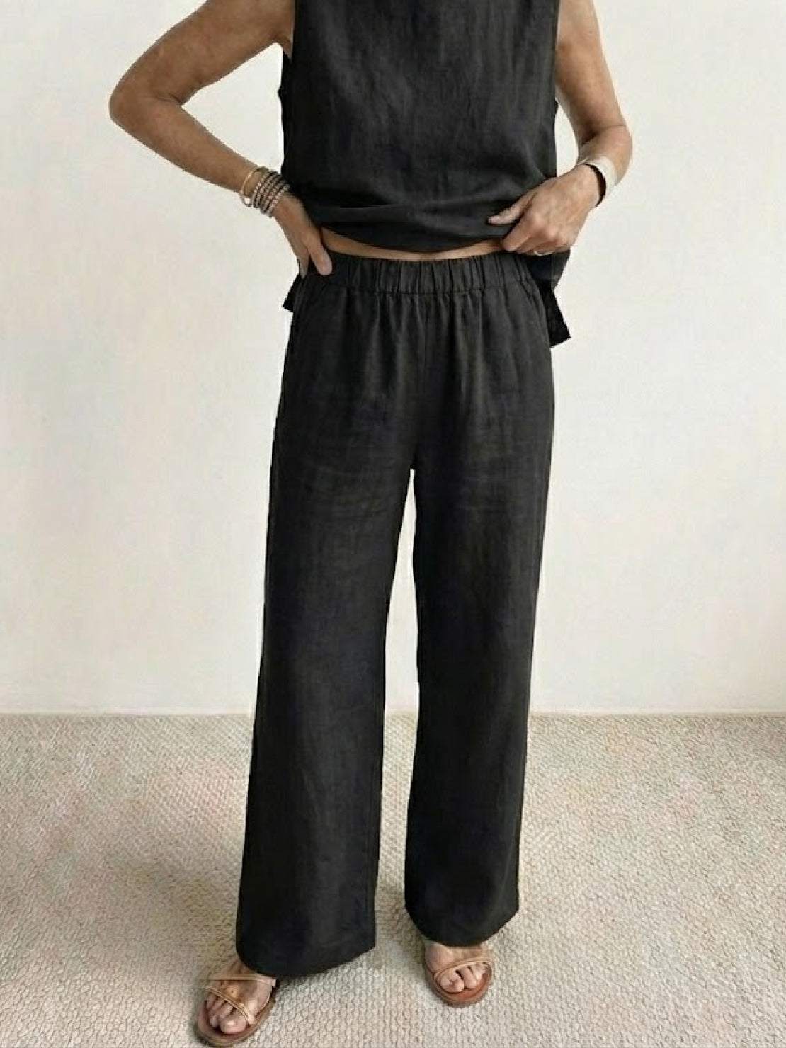 Olivia | Women's Wide-Leg Pants & Sleeveless Tank Top Set