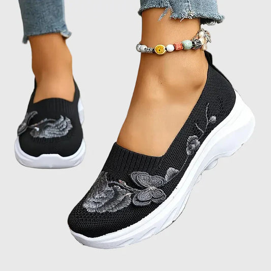 Sharon™ | Women's Butterfly Embroidered Slip On Sneakers