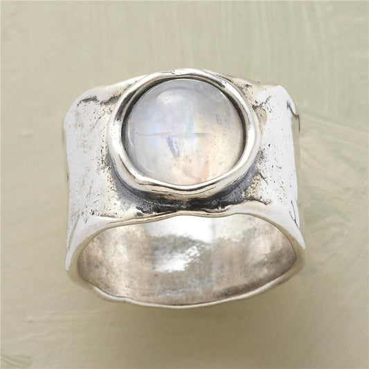 Melissa™ | Silver Moonstone Ring