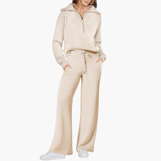 Shaylee™ | Women's Zip Up Hoodie Wide Leg Lounge Set