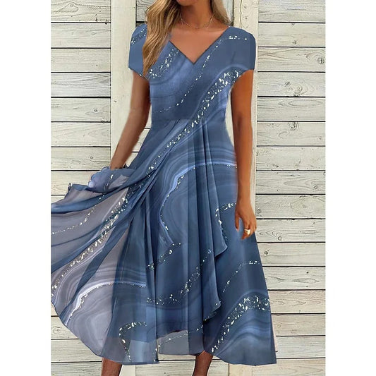 Laurence™ | V-neck Midi Dress