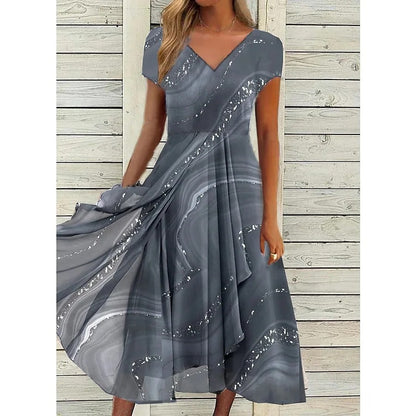 Laurence™ | V-neck Midi Dress