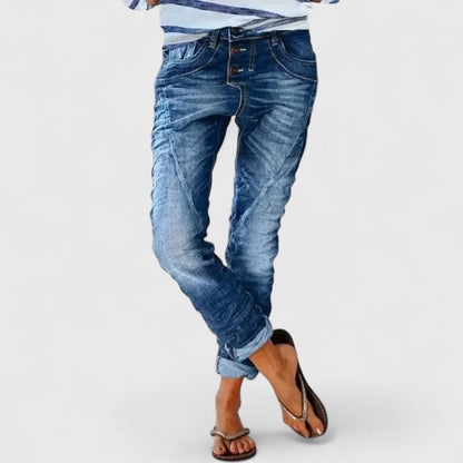 Karoline | Women's Distressed Wide Leg Jeans