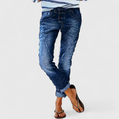 Karoline | Women's Distressed Wide Leg Jeans