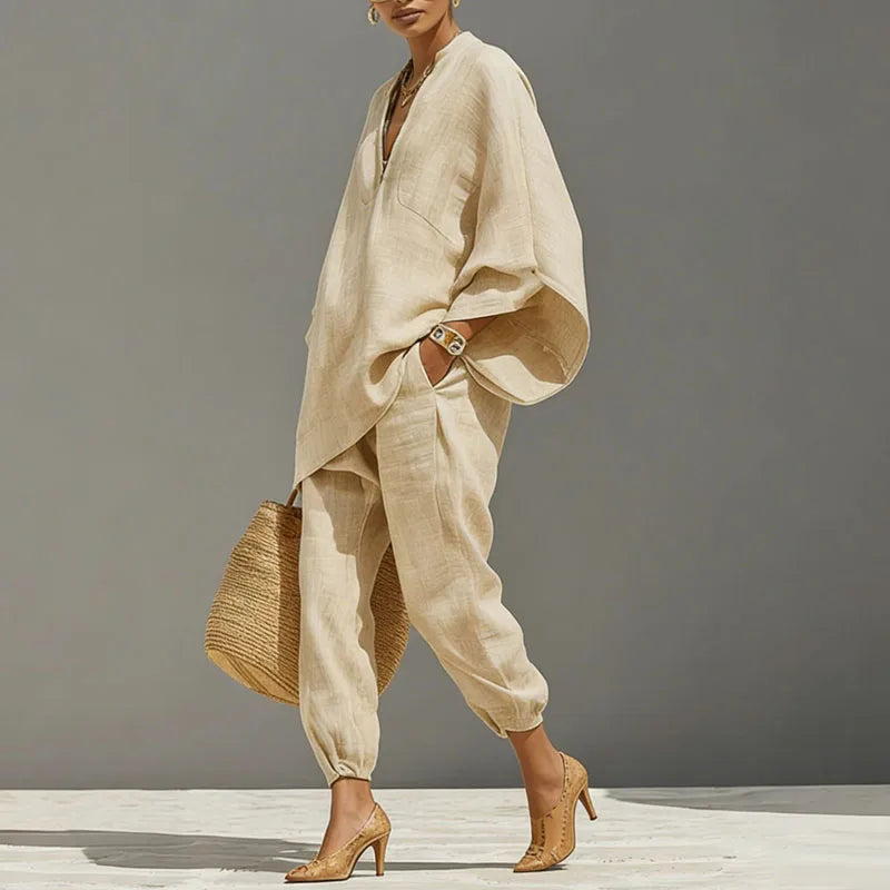 Charlotte | Women's Two Piece Set with Batwing Sleeves