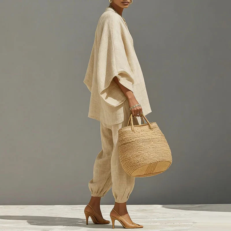 Charlotte | Women's Two Piece Set with Batwing Sleeves